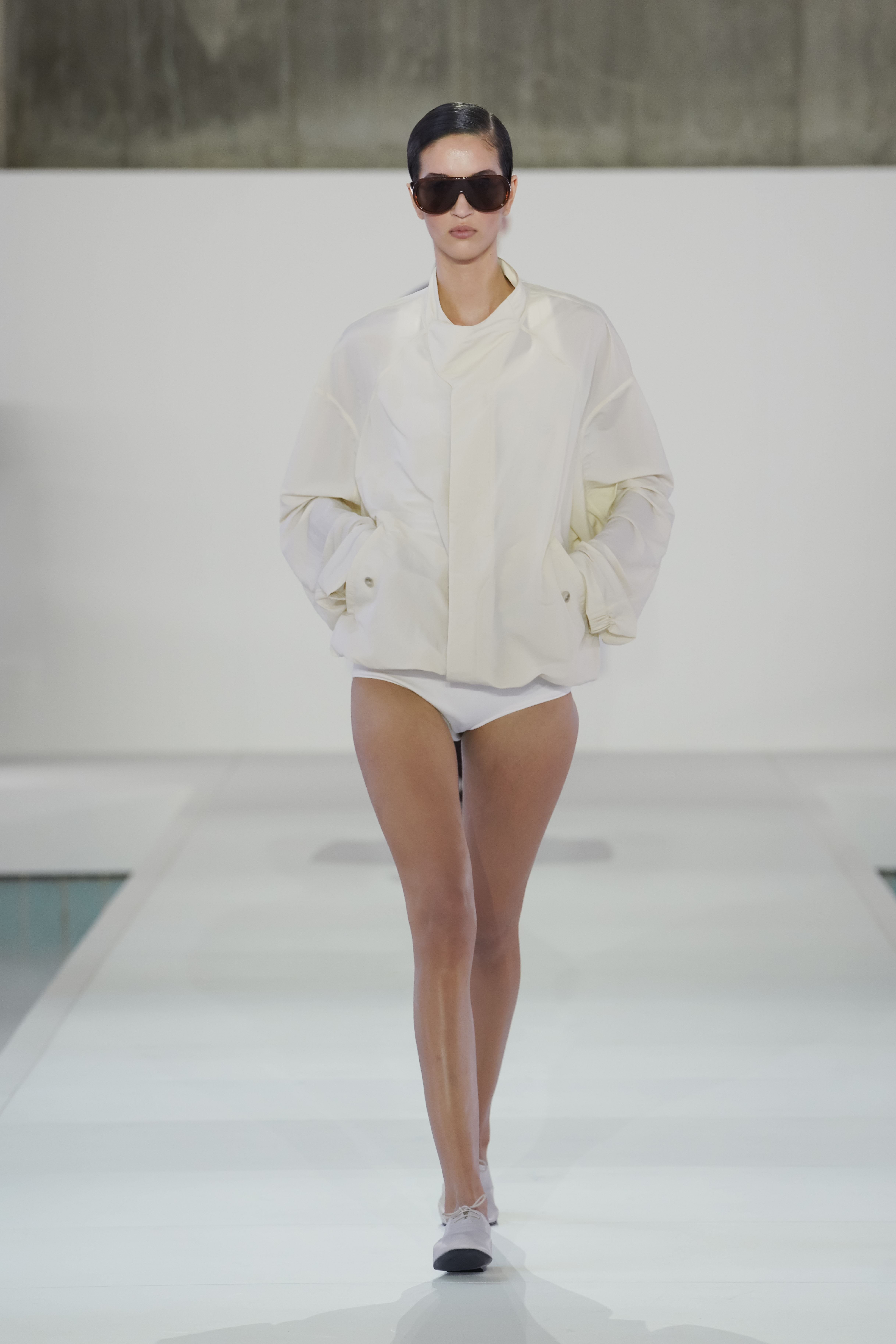 リブ編みシルク マイクロショーツ